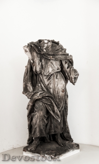 Devostock Headless Sculpture Old Antique