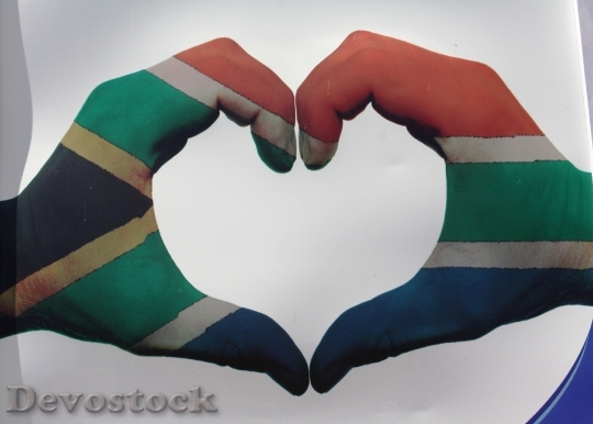 Devostock Heart South Africa Flag