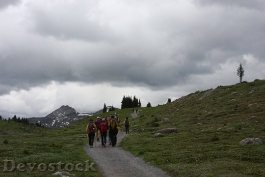 Devostock Hikers Enjoying Scenic Canadian
