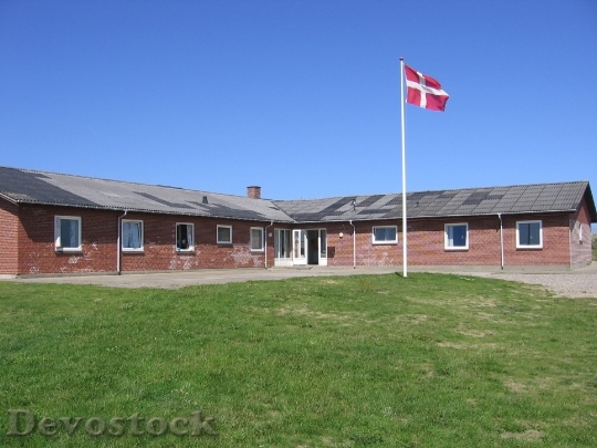 Devostock Home Denmark Flag Building