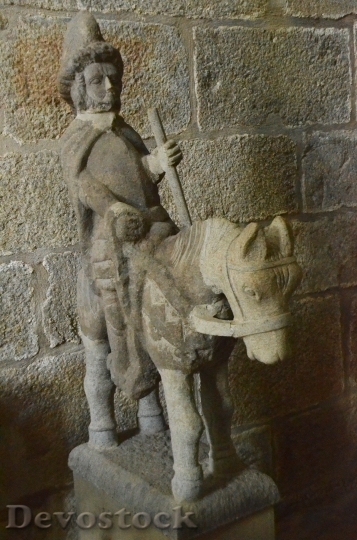 Devostock Image Statue Stone Horse