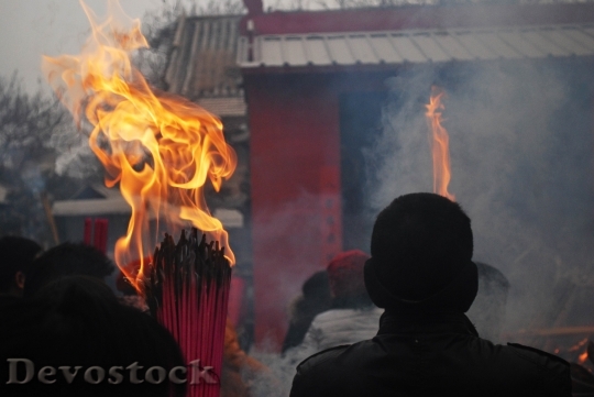 Devostock Incense Ceremony Religion Fire