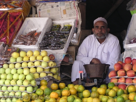 Devostock Indians Seller Fruit Business