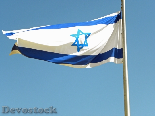 Devostock Israel Flag Blue White