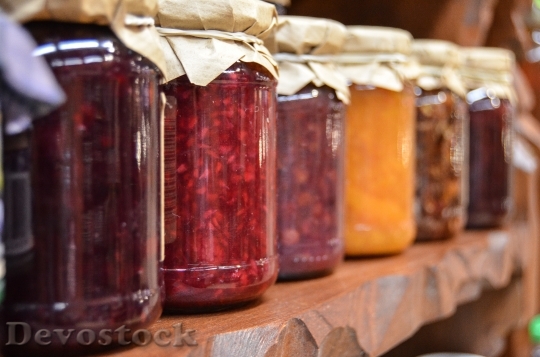 Devostock Jam Preparations Jars Fruit