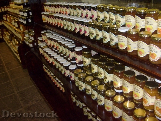 Devostock Jam Preserves Shelf Display