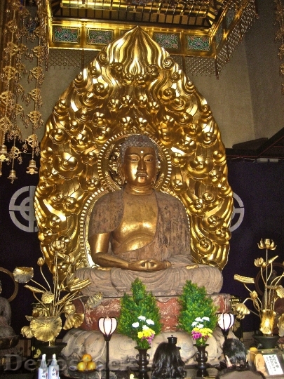 Devostock Japan Golden Buddha Religion