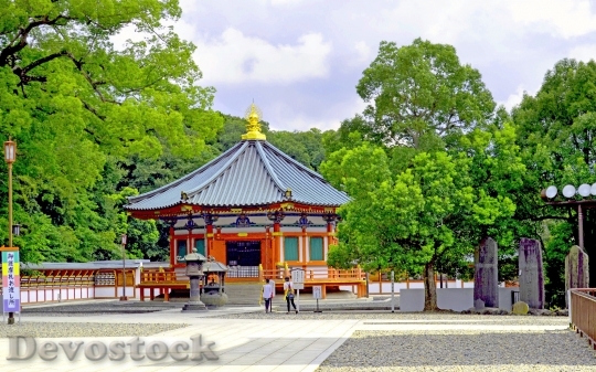 Devostock Japan Temple Landscape Travel