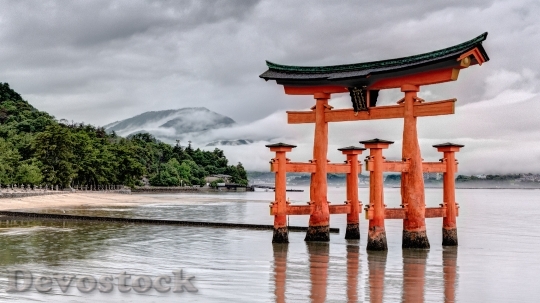 Devostock Japan Torii Gate Shrine