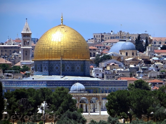 Devostock Jerusalem Gold Dome Religion