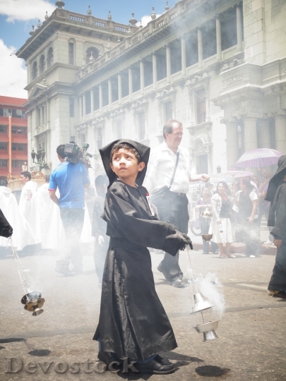 Devostock Kids Street Religion Guatemala