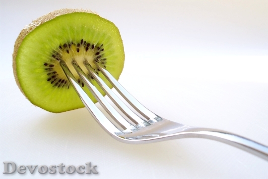 Devostock Kiwi Fruit Fruits Fork