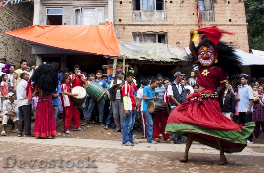 Devostock Lakhe Festival Nepal Religion