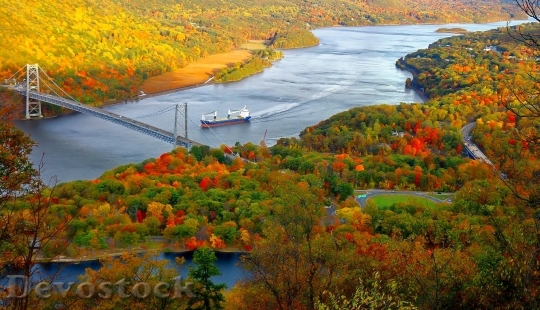 Devostock Landscape River Scenic Autumn