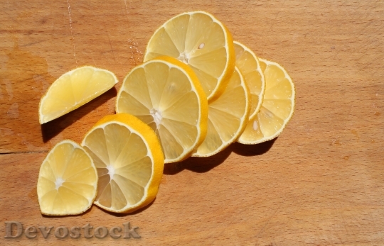 Devostock Lemon Slice Yellow Fruit 0