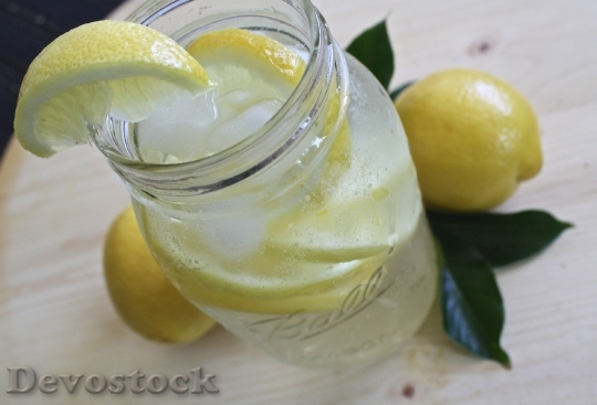 Devostock Lemon Water Lemonade Glass