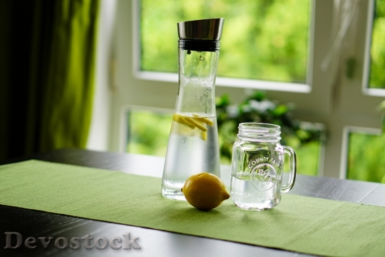 Devostock Lemon Water Refreshment Fruit 2