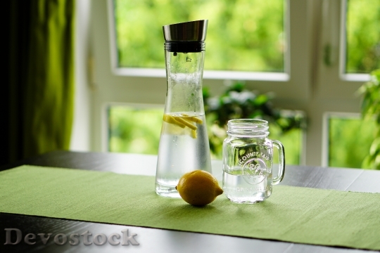 Devostock Lemon Water Refreshment Fruit 4