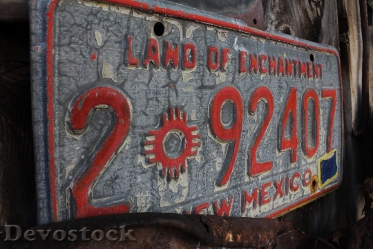 Devostock License Plate New Mexico