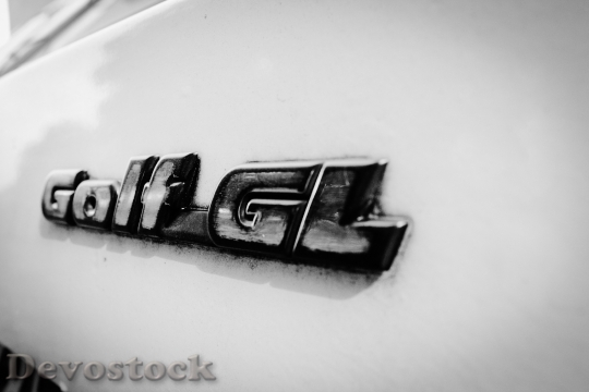 Devostock Logo Volkswagen Golf Sign