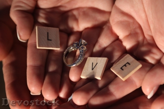 Devostock Love Ring Romance Wedding