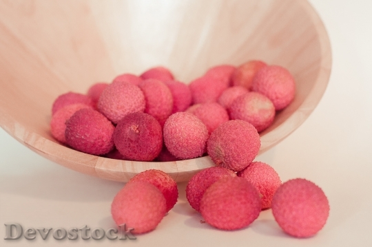 Devostock Lychee Fruit Pink Fruits