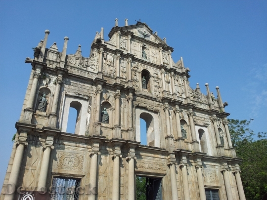 Devostock Macau Cathedral Facade Church