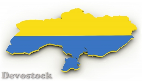 Devostock Map Ukraine Flag Borders 0