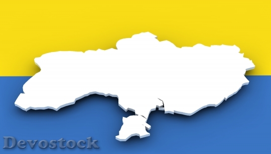 Devostock Map Ukraine Flag Borders 1
