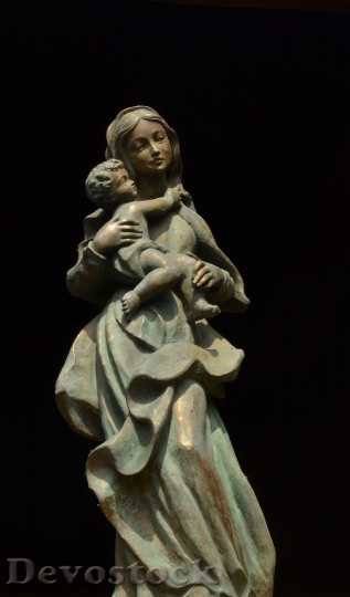 Devostock Maria Christ Image Statue