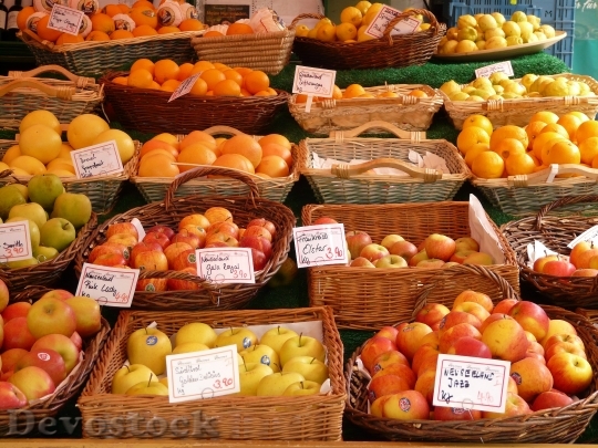 Devostock Market Food Fruits Apple