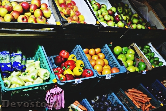 Devostock Market Fruits Vegetables Food 0