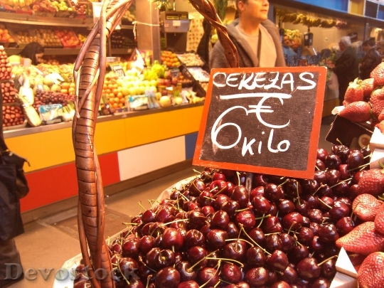 Devostock Market Malaga Cherries Fruit