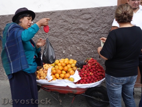 Devostock Market Strawberries Fruit Eating