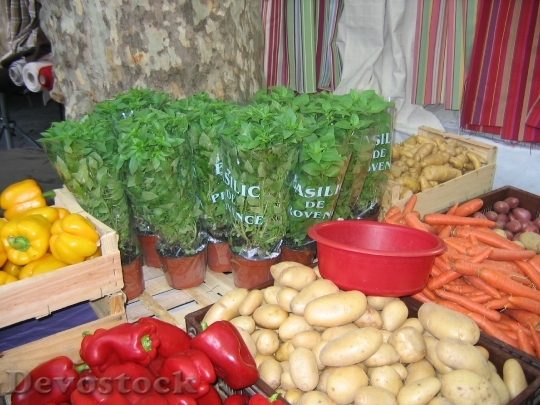 Devostock Market Vegetables Stall Fresh