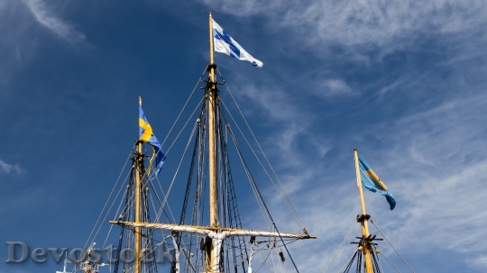 Devostock Masts Rigging Flags Tall