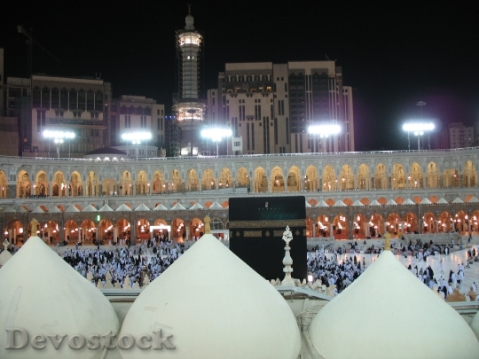 Devostock Mecca Night Muslim Mosque