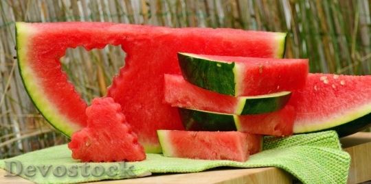 Devostock Melon Watermelon Fruit Red