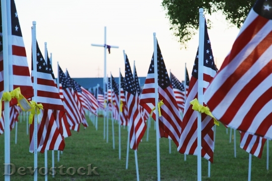 Devostock Memorial Day Flag Usa
