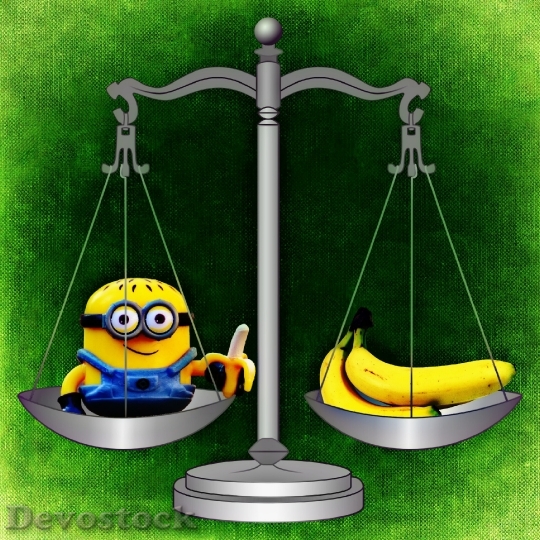 Devostock Minion Banana Fruit Horizontal 0