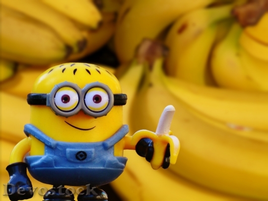 Devostock Minion Banana Vitamins Fruit