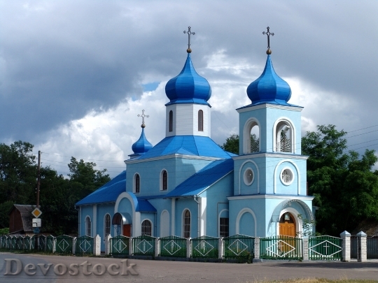 Devostock Moldova Church Sky Clouds