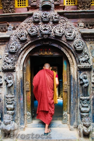 Devostock Monk Nepal Buddhism Religion