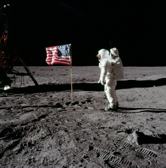 Devostock Moon Landing Buzz Aldrin