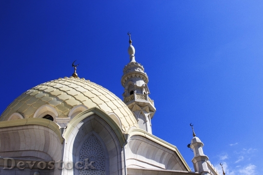 Devostock Mosque Sky Bulgarians White