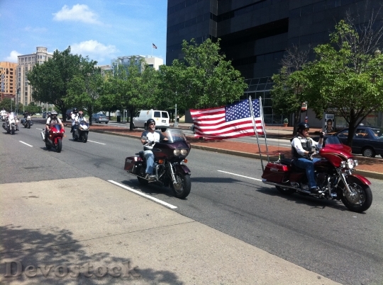 Devostock Motorcycle Flag Constitution Avenue
