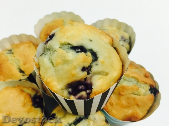 Devostock Muffin Fruit Blueberry Bakery