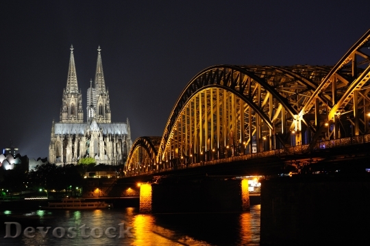Devostock Night Scene Cologne Germany