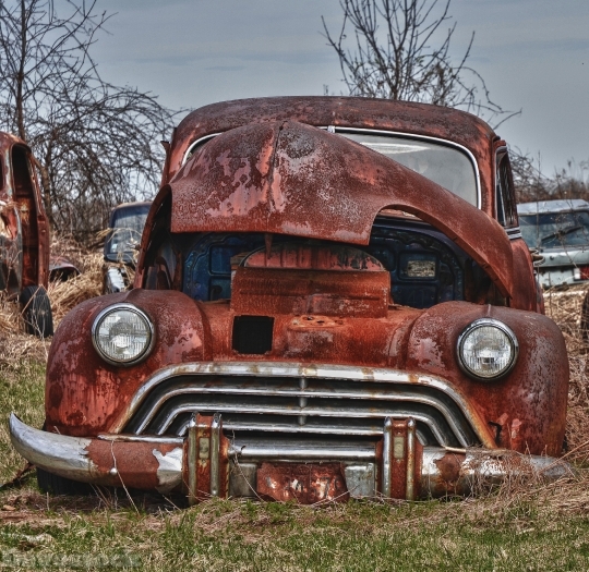 Devostock Old Car Car Rusted