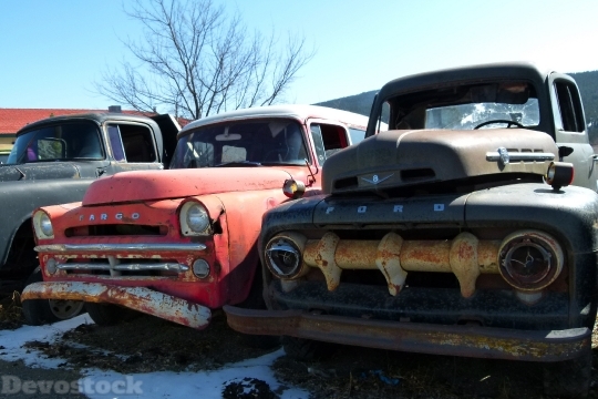 Devostock Old Rusty Cars Automobile